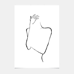 Kunstposter - Frau denkt 01