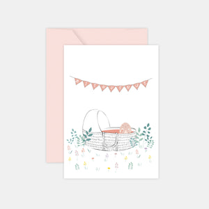 Congratulations Card - Birth Cradle