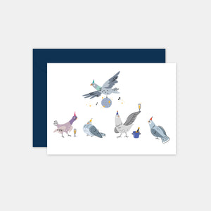 Illustrated numbers Luck greeting card