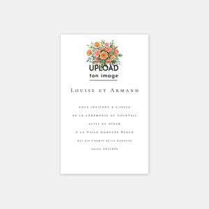 Watercolor wedding invitation card