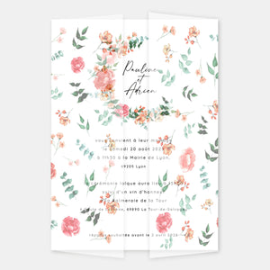 Watercolor bouquet tracing sheet