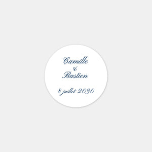 Classic personalized wedding stickers