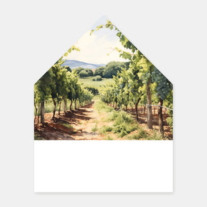 Watercolor vines envelope liner - 50ex