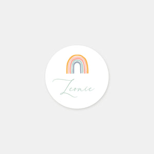 Stickers personnalisés naissance arc en ciel - 48ex