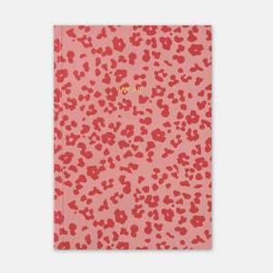Olivgrünes Leoparden-A5-Notizbuch
