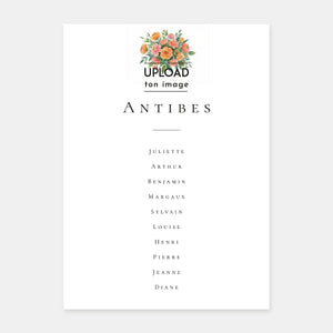 Watercolor wedding seating chart - 5 copies