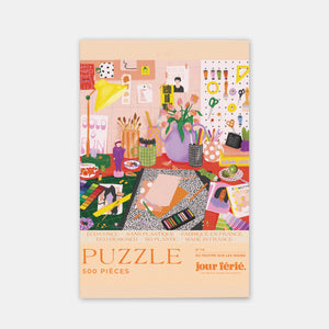 Felt-tip pen puzzle on hands - 500 pieces