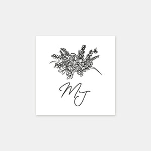 personalisierter Brautstrauß-Stempel