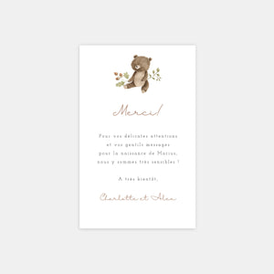 Autumn forest thank you card