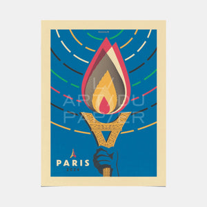 Paris-Plakat - Olympische Flamme