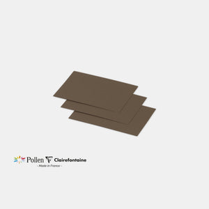 Card 70x95 vellum 210g taupe brown Pollen