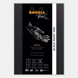 Maya-Block, A5, einfaches schwarzes Papier, 120 g/m²