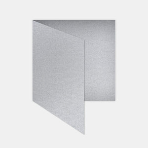 Vorgefaltete Karte 145 x 290 mm, Metallic-Silber