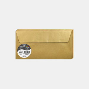 Umschlag 110x220 schillernd 120g Goldpollen