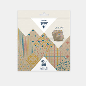Origami paper 15x15 cm - Krafty color - 60 sheets
