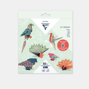 Origami-Set – Vogel-Dekor – 60 Blatt, 3 Größen