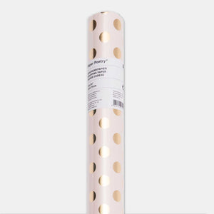 Roségold gepunktetes Geschenkpapier