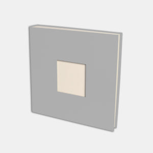 Fotoalbum 30x30 hellgraue Leinwand, cremefarbene Innenseite