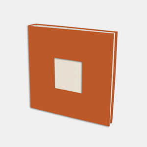Photo album 30x30 orange canvas cream interior