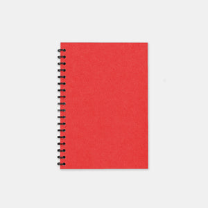Rotes Recycling-Notizbuch mit 105 x 155 linierten Seiten