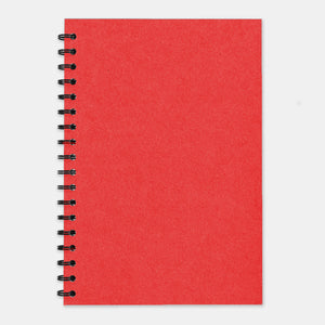 Rotes Recycling-Notizbuch mit 210 x 297 linierten Seiten
