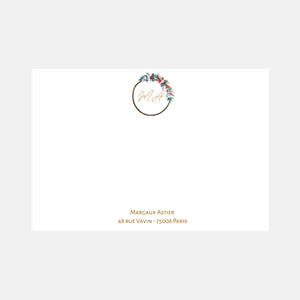 Blumenkrone-Notizkarte