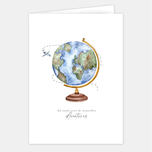 Large World Map - On the road to a new Adventure