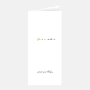 Menu de Mariage Carré Chic