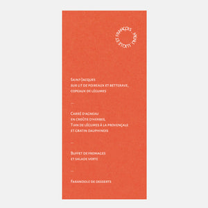 Menu de mariage Moderne Cercle