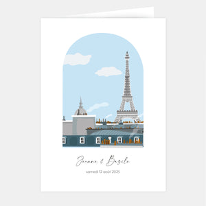 Roof of Paris wedding booklet