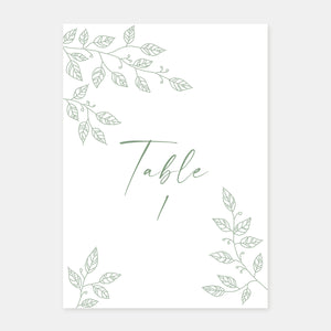 Laub-Hochzeitstischmarke - 5ex