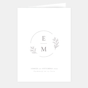 Chic nature wedding booklet