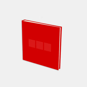 Gästebuch 25x24, rotes Canvas, innen cremefarben
