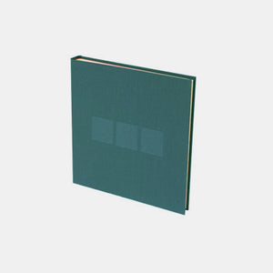 Fotoalbum 25x24, benzinblaue Leinwand, cremefarbene Innenseite