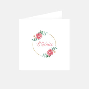 Geburtsanzeige kleine Blumen