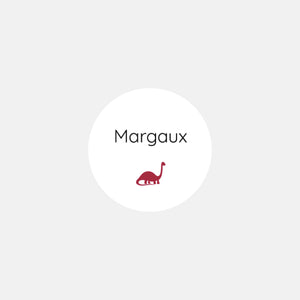 Personalized polaroid birth stickers little dinosaur - 48ex