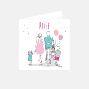 Geburtsanzeige meiner rosa Familie 1 Bruder und 1 Schwester von Kopines