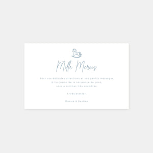 Toy birth thank you card