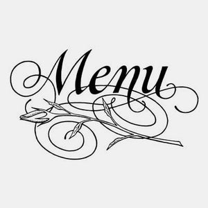 Menu stamp with rose
