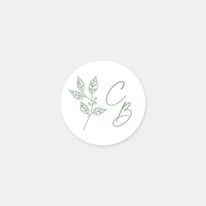 Personalized wedding foliage stickers - 48ex
