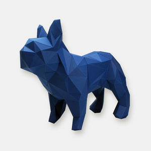 Blaue Papierbulldogge