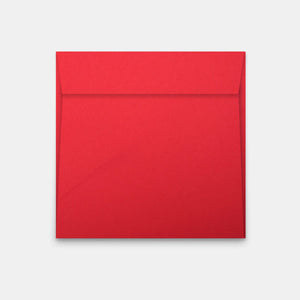 Umschlag 170x170 mm, rotes Leder, mit rechter Lasche, selbstklebend