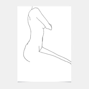 Kunstplakat - Sitzende Frau 04