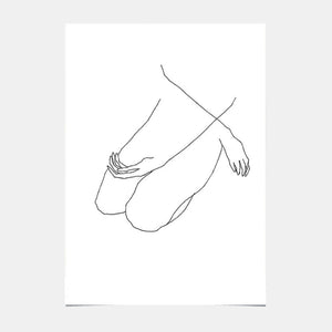 Kunstplakat - Sitzende Frau 02