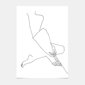 Kunstplakat - Sitzende Frau 09