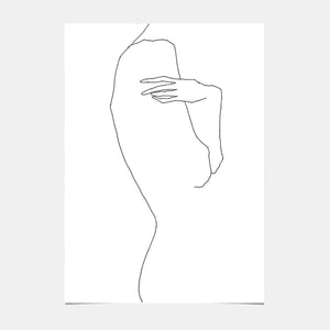 Kunstposter - Frau denkt 04