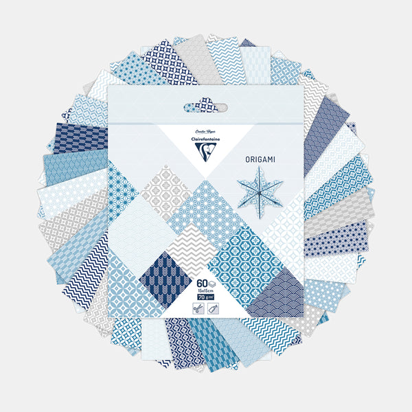 Papier origami 15x15 cm - Hiver - 60 feuilles