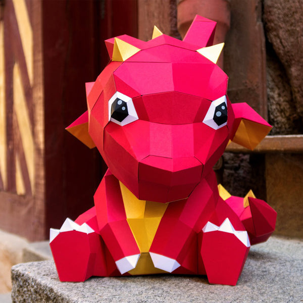 Trophée en papier petit dragon