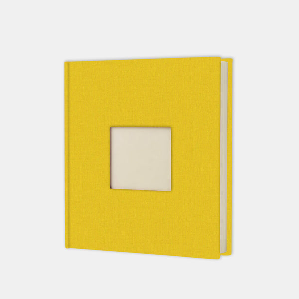 Album photo carré 30x30 toile jaune