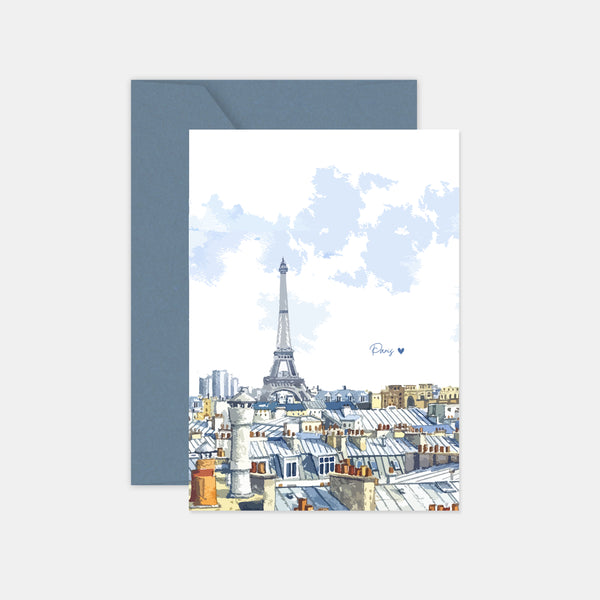 Karte, um ein Wort zu sagen – Dächer von Paris